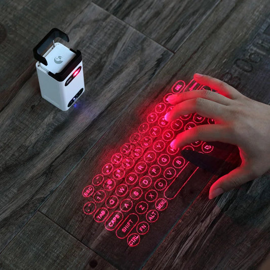 Laser Projection Bluetooth Keyboard | Wireless Virtual Keyboard with 2500mAh Power Bank