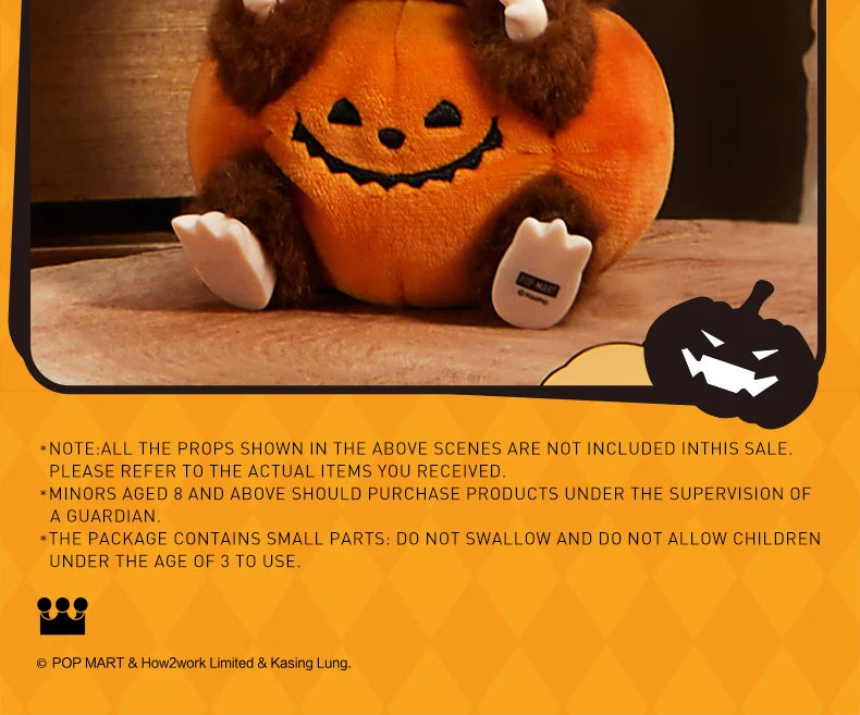 POP MART Happy Halloween Party Series - Sitting Pumpkin Vinyl Plush Perdant