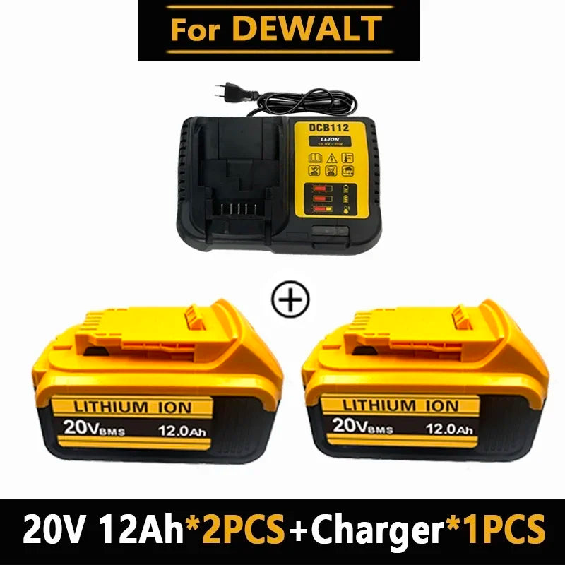 Original for DEWALT 20v/60V battery DCB606 DCB609 DCB182 DCB205 DCB206 DCB209 power tool 18V battery 6AH 9AH battery.