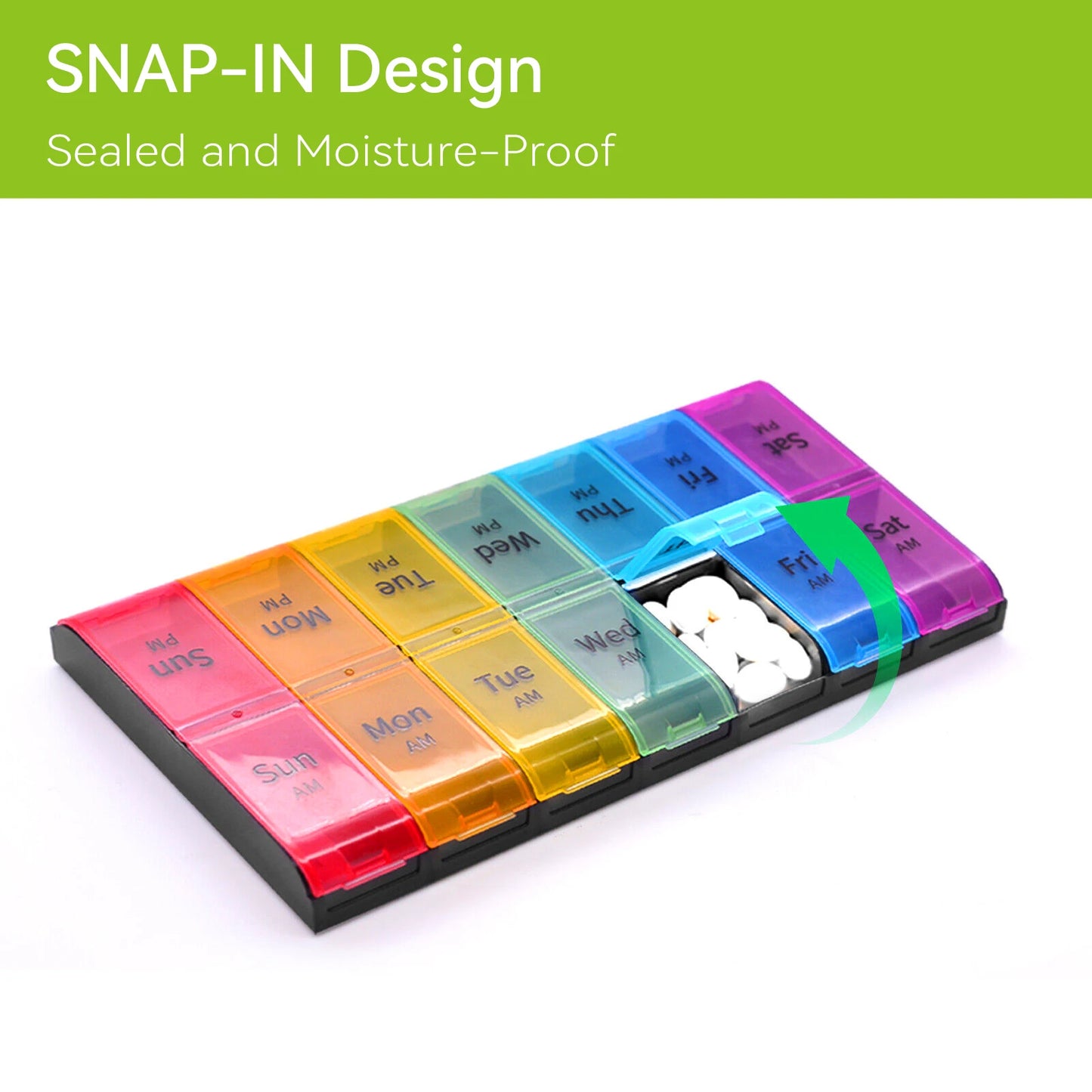 Extra Large Pill Organizer, Weekly XL AM PM Pill Case, 7 Day Pill Box Twice A Day, Daily Medicine Organizer