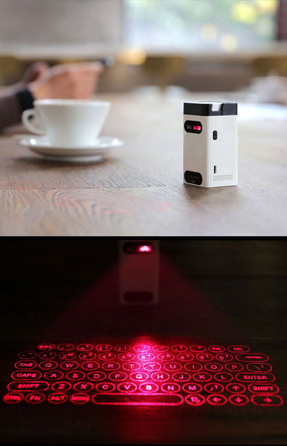 Laser Projection Bluetooth Keyboard | Wireless Virtual Keyboard with 2500mAh Power Bank