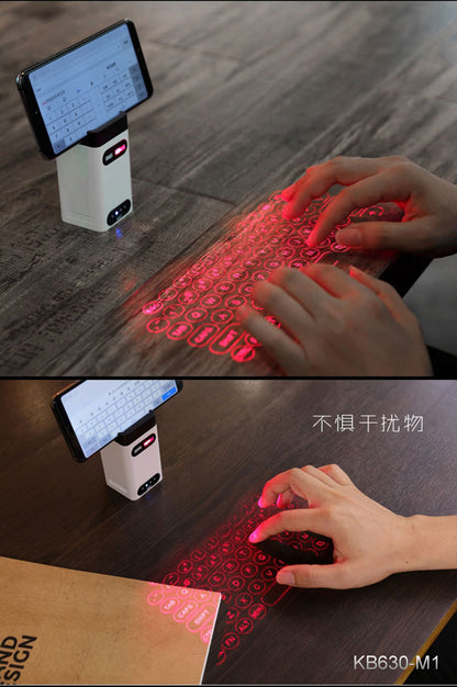 Laser Projection Bluetooth Keyboard | Wireless Virtual Keyboard with 2500mAh Power Bank