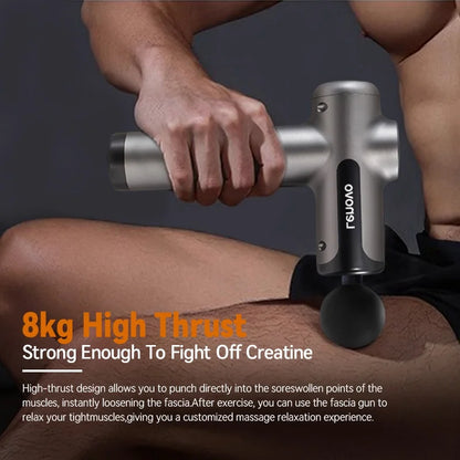 Lenovo Powerful Wireless Massager Gun - 8 Massage Heads, Rechargeable Deep Tissue Percussion Massager