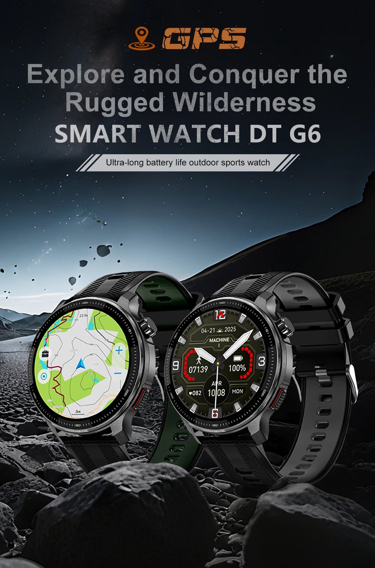 2026 New Smart Watch GPS offline map 4GB Video Player Compass 10ATM Waterproof Smartwatch Men Heart rate Sports outdoor tracking