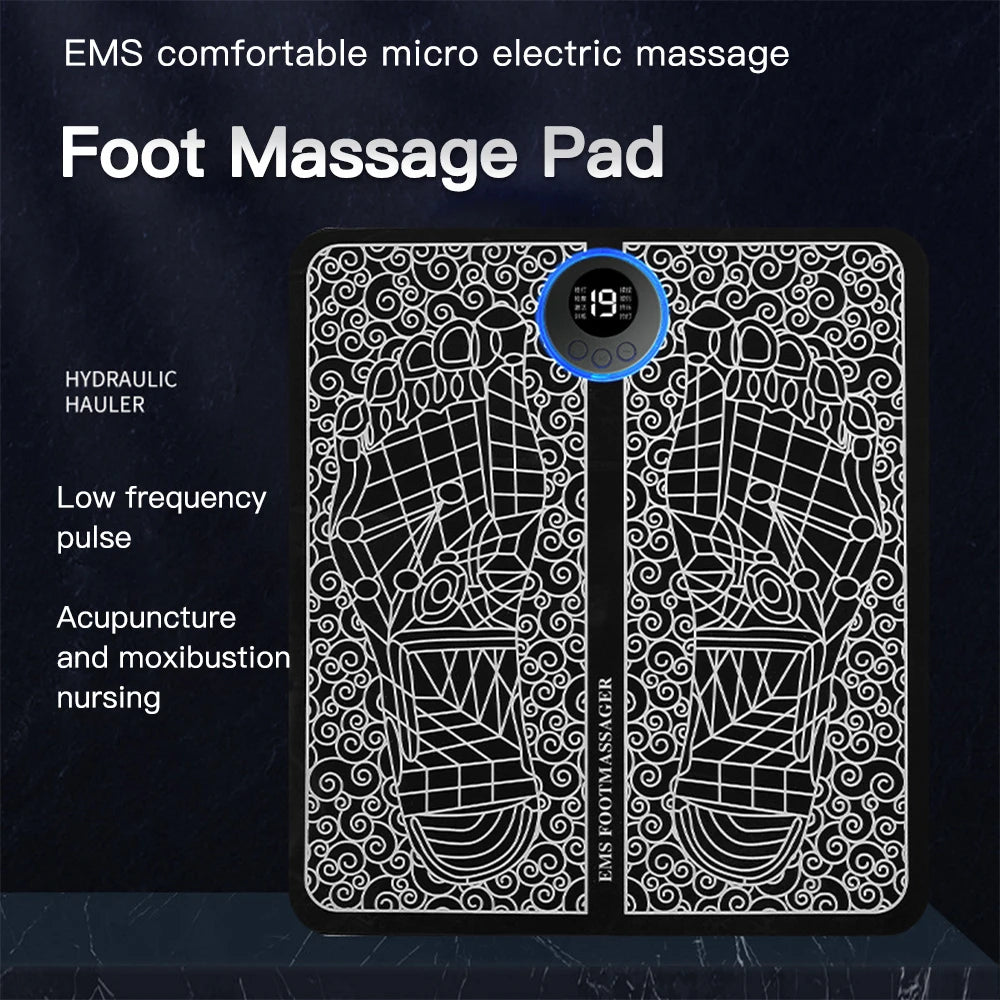 EMS Electric Foot Massager Pad | Acupoint Muscle Stimulator & Relaxation Mat