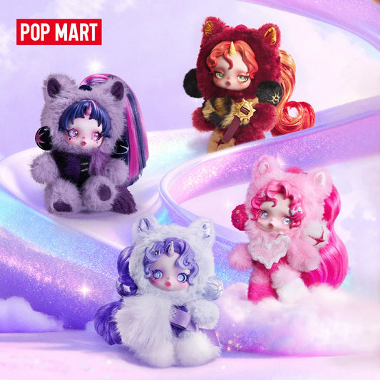 POP MART θ SKULLPANDA × My Little Pony Series Plush Doll Pendant Blind Box Mystery Box 1PC/6PCS