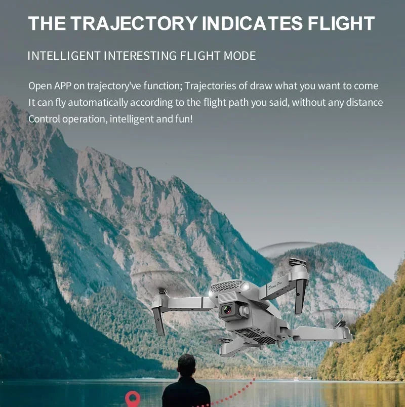 New E88 Pro WiFi FPV Drone - 4K/1080P Wide Angle HD Camera Foldable Quadcopter with Altitude Hold