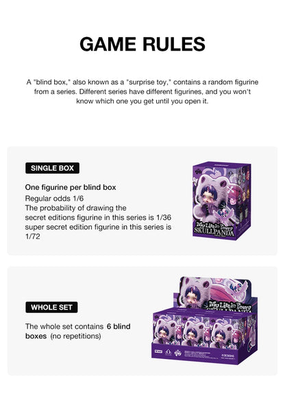 POP MART θ SKULLPANDA × My Little Pony Series Plush Doll Pendant Blind Box Mystery Box 1PC/6PCS