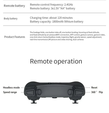 New E88 Pro WiFi FPV Drone - 4K/1080P Wide Angle HD Camera Foldable Quadcopter with Altitude Hold