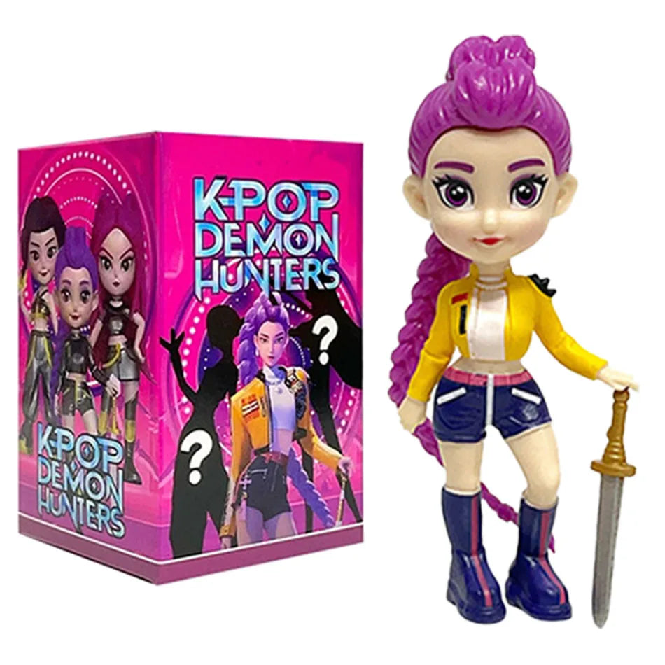 Hot Anime Figure K-pop Demon Hunters with Box Kawaii Boys Girls Gifts For Kids Fans Halloween Christmas Figure Decorative Gifts
