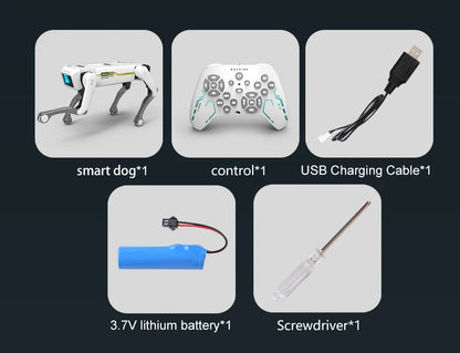 Teeggi Electric RC Intelligent Robot Dog with Clip Multifunction RC Mechanical Dog Educational Toy Bionic Smart Robot Toy Gift