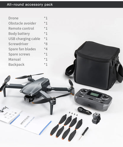 New L600 PRO MAX/PRO GPS Drone 5KM 4K Professional HD Dual Camera 3-Axis Gimbal 360° Obstacle Avoidance Brushless Quadcopter Toy