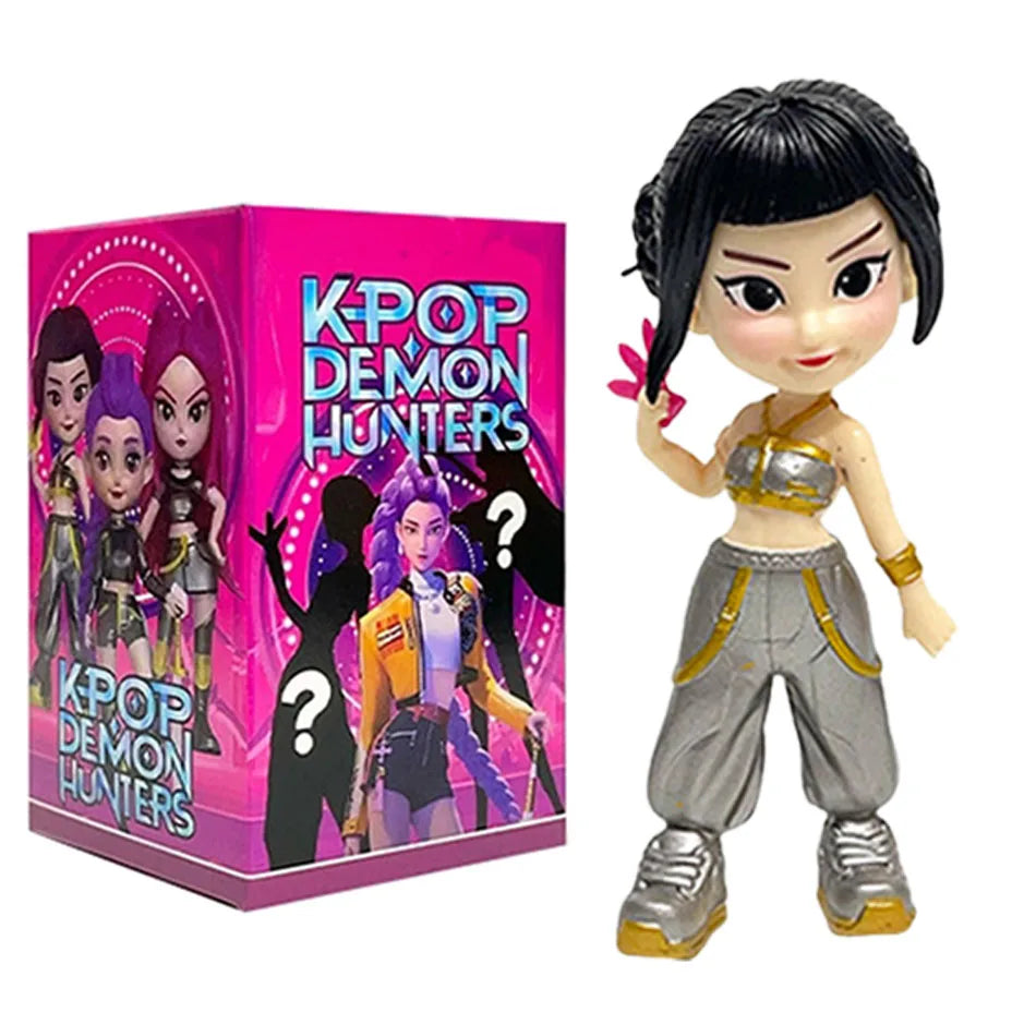 Hot Anime Figure K-pop Demon Hunters with Box Kawaii Boys Girls Gifts For Kids Fans Halloween Christmas Figure Decorative Gifts