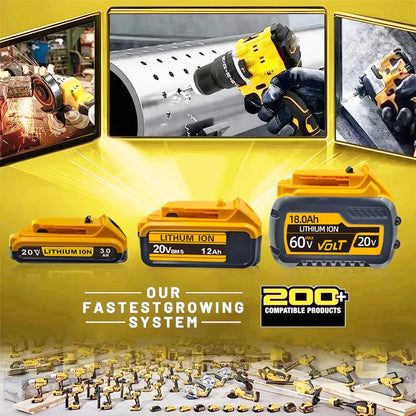Original for DEWALT 20v/60V battery DCB606 DCB609 DCB182 DCB205 DCB206 DCB209 power tool 18V battery 6AH 9AH battery.