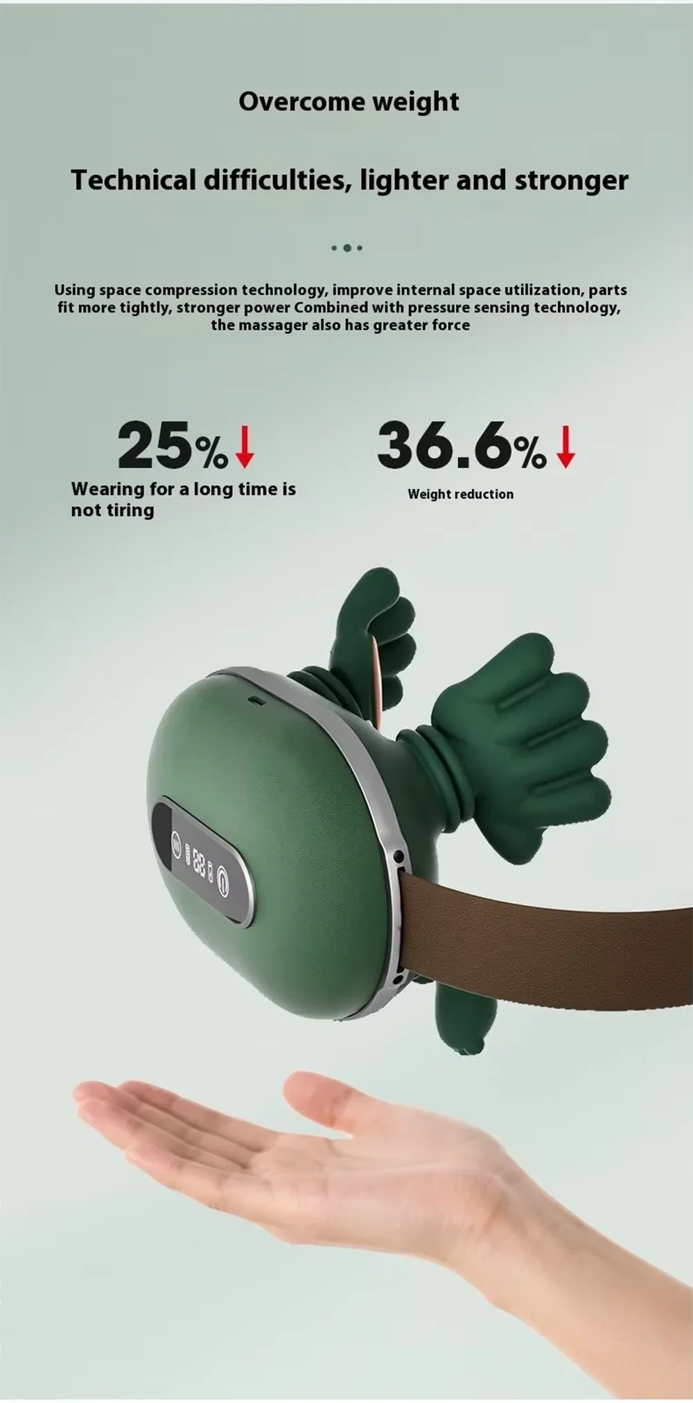 Neck Shoulder Massager Deep Tissue Shiatsu Back Cervical Massage Machine Bionic Fatigue Relief Relax Muscle ﻿3Level ﻿Master Hand