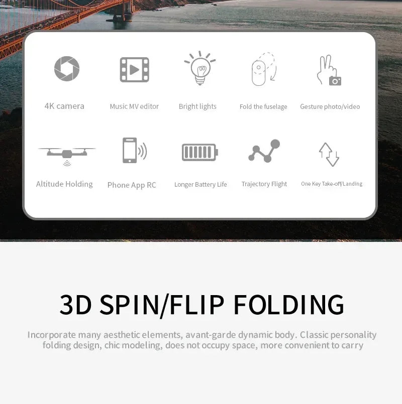 New E88 Pro WiFi FPV Drone - 4K/1080P Wide Angle HD Camera Foldable Quadcopter with Altitude Hold