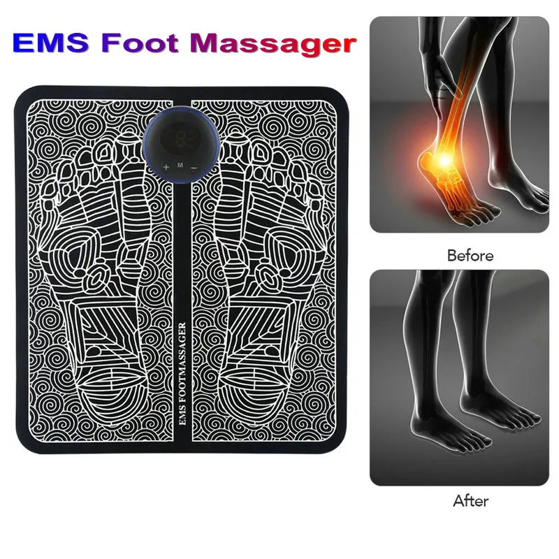 Electric Foot Massager Pad Muscle Massage Relaxation Trainer For Massage Fitness Outdoor Sport Home Family Relax
