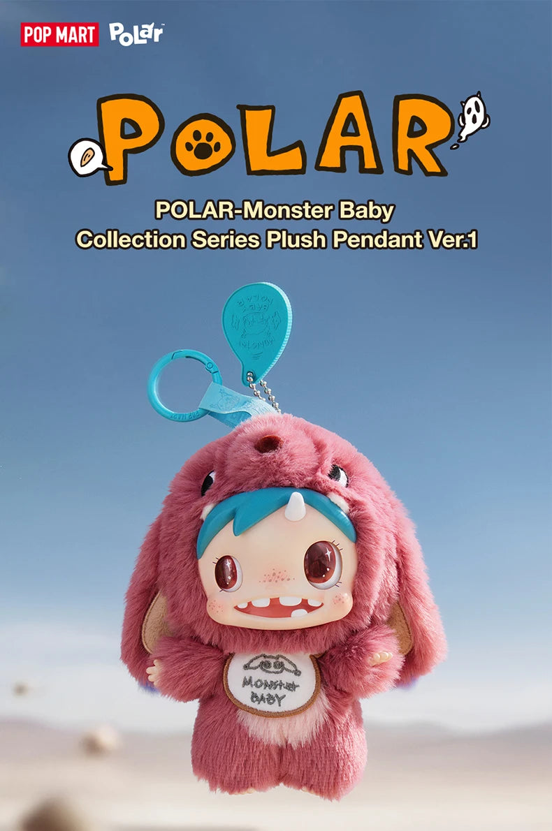 POP MART POLAR-Monster Baby Collection Series Plush Pendant Ver.1 Blind Box 1PC/6PCS
