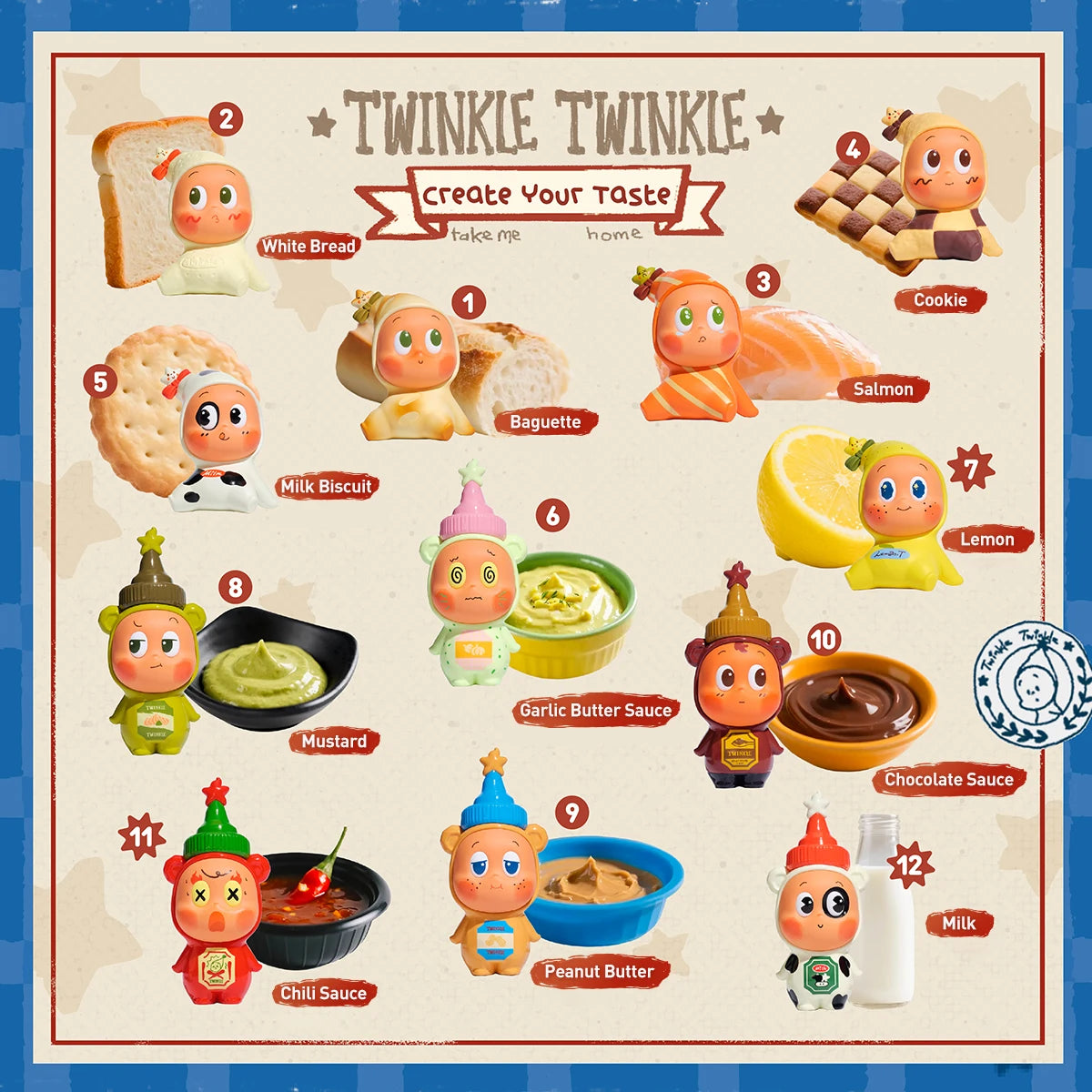 POP MART Twinkle Twinkle Create Your Taste Series Figures A Mystery Box 1PC/9PCS POPMART Blind Box Cute Figurine Toy
