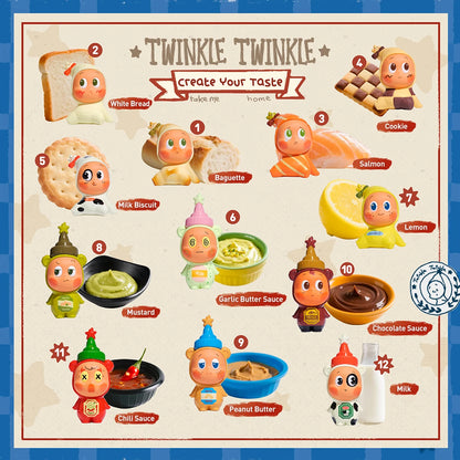 POP MART Twinkle Twinkle Create Your Taste Series Figures A Mystery Box 1PC/9PCS POPMART Blind Box Cute Figurine Toy