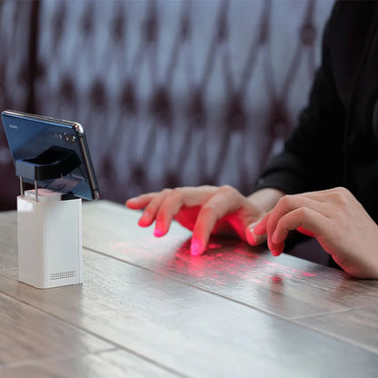 Laser Projection Bluetooth Keyboard | Wireless Virtual Keyboard with 2500mAh Power Bank
