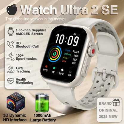 NEW Ultra 2 SE Men And Women 1000mAh AMOLED Heart Rate GPS Track 100+Sports HD call Smart Watch For IOS and Android