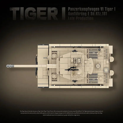 Military WW2 Tiger I Heavy Tank Building Blocks KV-2 Panther Tanks Army Weapons Soldiers Bricks Kids Toys Children Birthday Gift