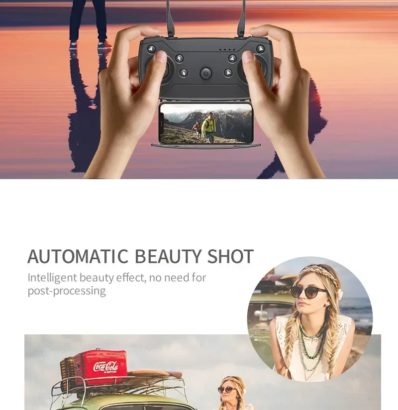 New E88 Pro WiFi FPV Drone - 4K/1080P Wide Angle HD Camera Foldable Quadcopter with Altitude Hold
