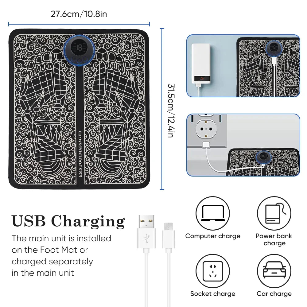 Electric Foot Massager Pad Muscle Massage Relaxation Trainer For Massage Fitness Outdoor Sport Home Family Relax