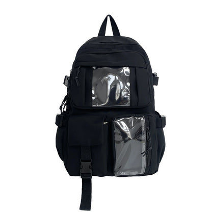Cute Nylon Backpack Suitable for Young Girls, Female Students, and Ladies, Multi-Pocket Student Backpack
