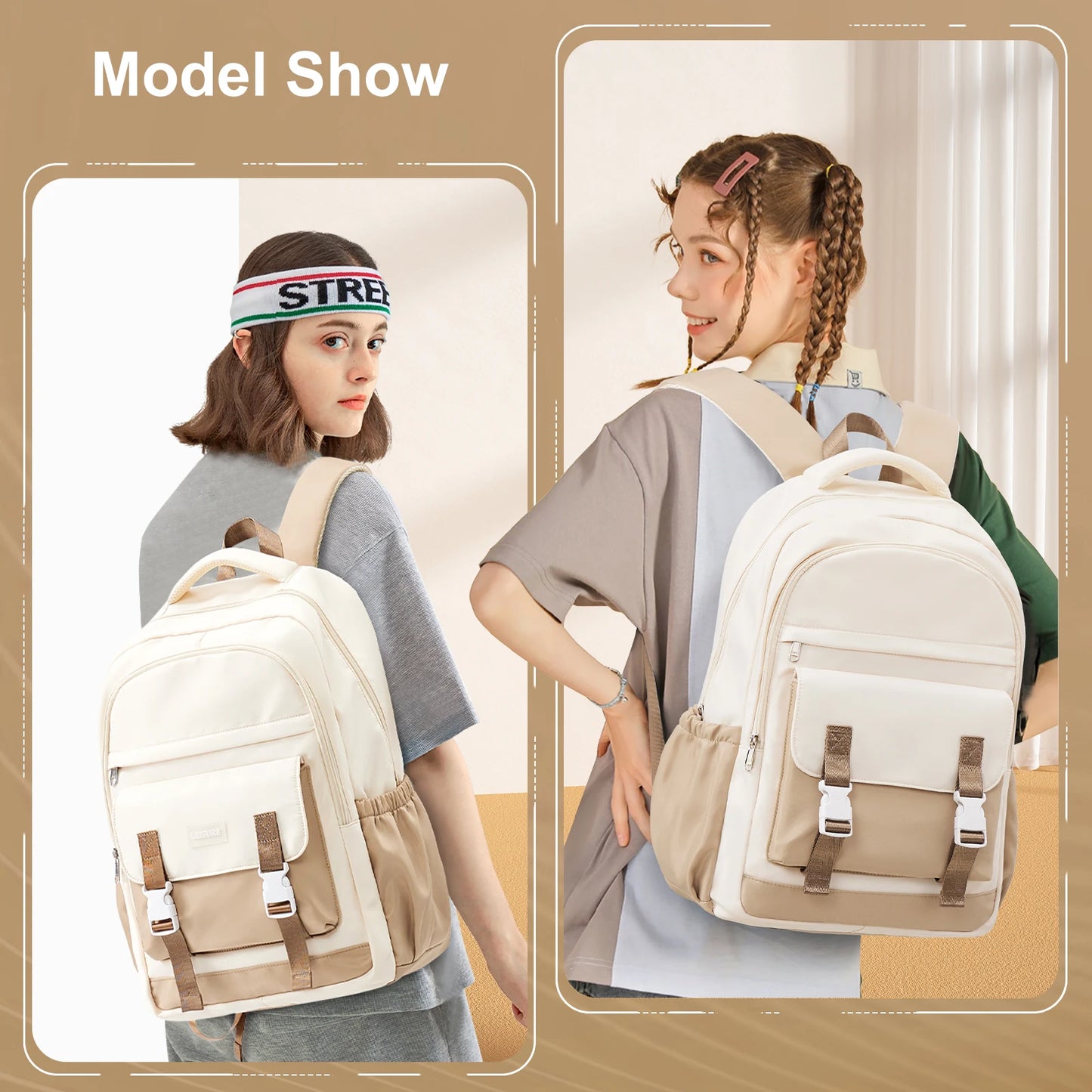 Backpacks for Students High Capacity College Women Backpack Trendy Laptop School Bag Girl BookBag Travel Backpack Aesthetic Bags