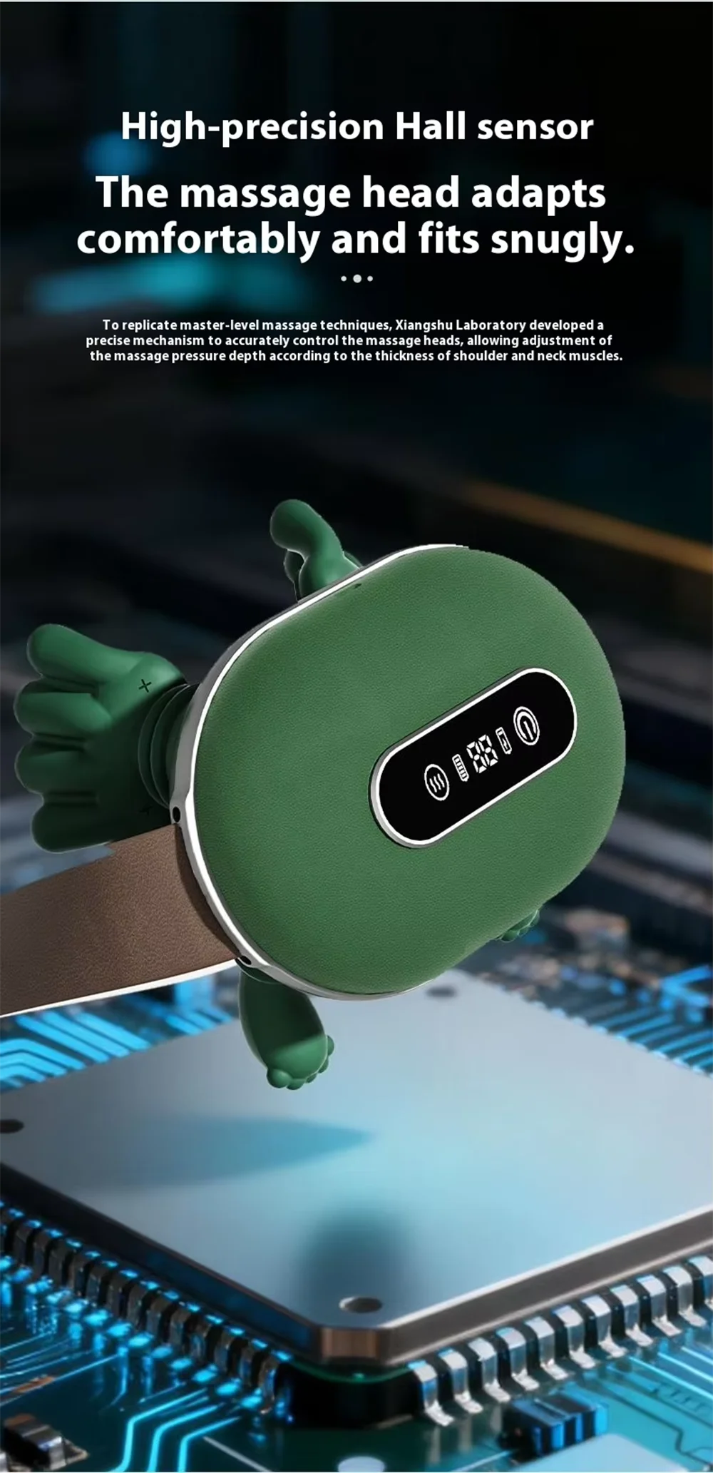 Neck Shoulder Massager Deep Tissue Shiatsu Back Cervical Massage Machine Bionic Fatigue Relief Relax Muscle ﻿3Level ﻿Master Hand