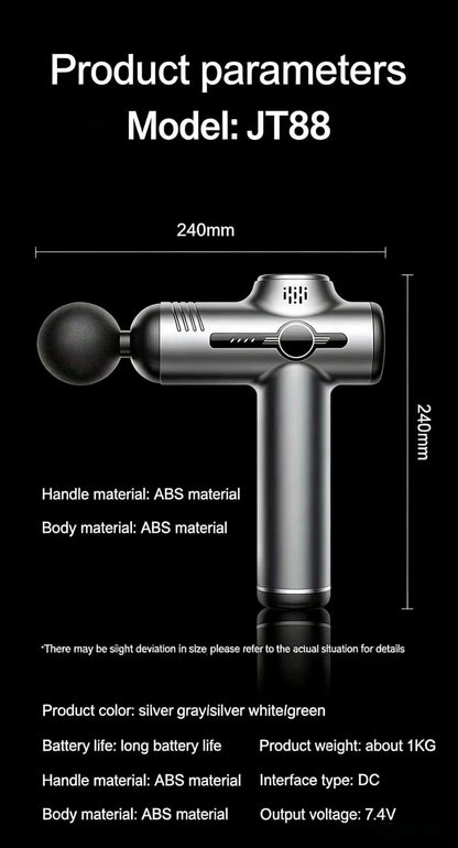 Portable Fascia Massage Gun | Deep Tissue Percussion Massager for Body & Neck