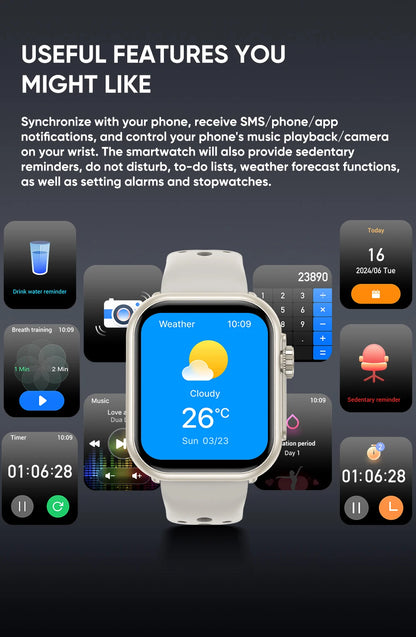 NEW Ultra 2 SE Men And Women 1000mAh AMOLED Heart Rate GPS Track 100+Sports HD call Smart Watch For IOS and Android