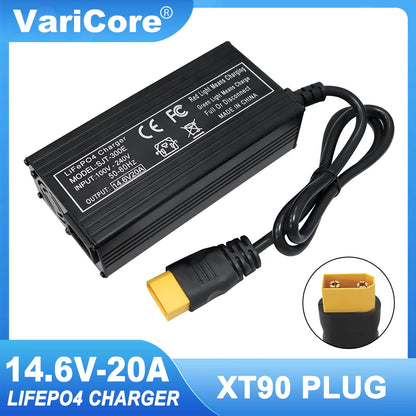 VariCore 14.6V 20A Smart Lifepo4 Battery Charger 110-220V 4S 12V High Power Charger For Lithium iron Phosphate Battery Pack