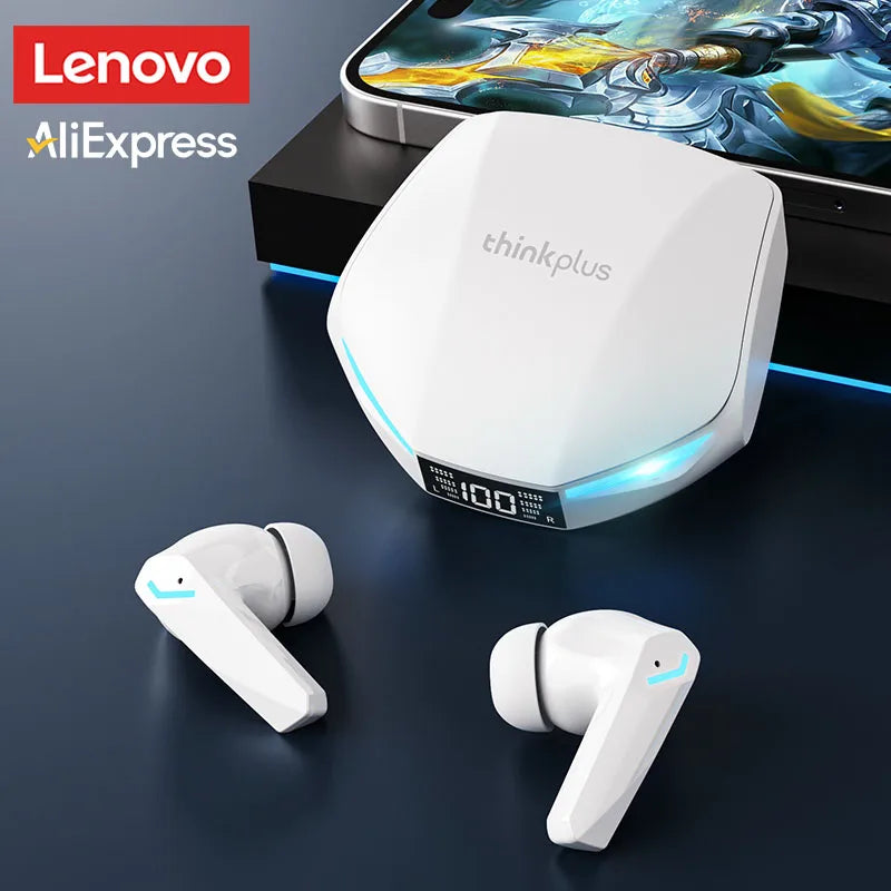 New Lenovo XT53 Wireless Upgrade Bluetooth 5.4 Earphones LED Digital Display Waterproof Headphones Low Latency Gaming Earbuds