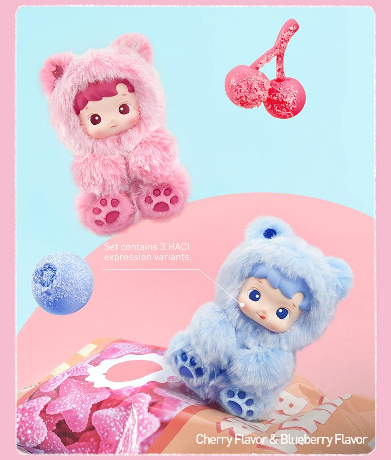 POP MART HACIPUPU Gummy Bear Series-Vinyl Plush Pendant Mystery Box 1PC/6PCS POP MART Blind Box