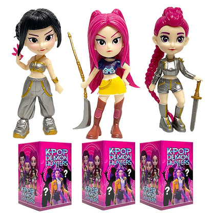 Hot Anime Figure K-pop Demon Hunters with Box Kawaii Boys Girls Gifts For Kids Fans Halloween Christmas Figure Decorative Gifts
