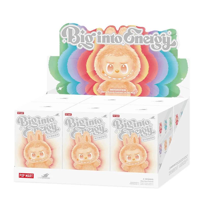POP MART THE MONSTERS Big into Energy Series-Vinyl Plush Pendant Blind Box 1PC/6PCS Mystery Box