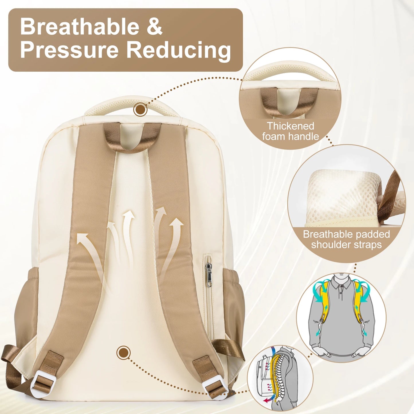 Backpacks for Students High Capacity College Women Backpack Trendy Laptop School Bag Girl BookBag Travel Backpack Aesthetic Bags