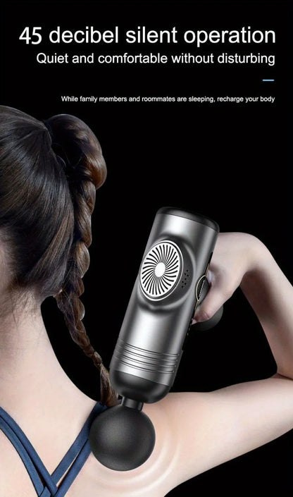 Portable Fascia Massage Gun | Deep Tissue Percussion Massager for Body & Neck