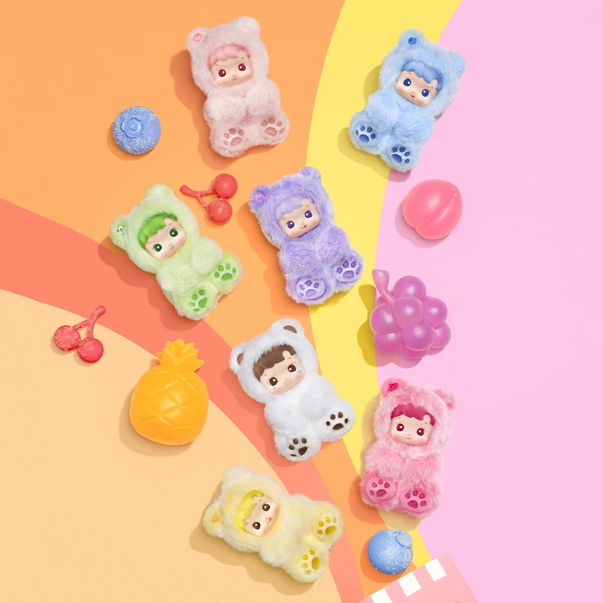 POP MART HACIPUPU Gummy Bear Series-Vinyl Plush Pendant Mystery Box 1PC/6PCS POP MART Blind Box