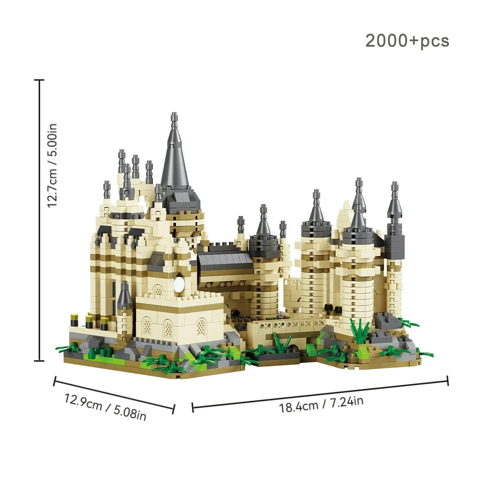 Magic Castle Medieval Architecture Building Set Creative Technical Assembly Bricks MOC Kit Gift Adults Kids Holiday