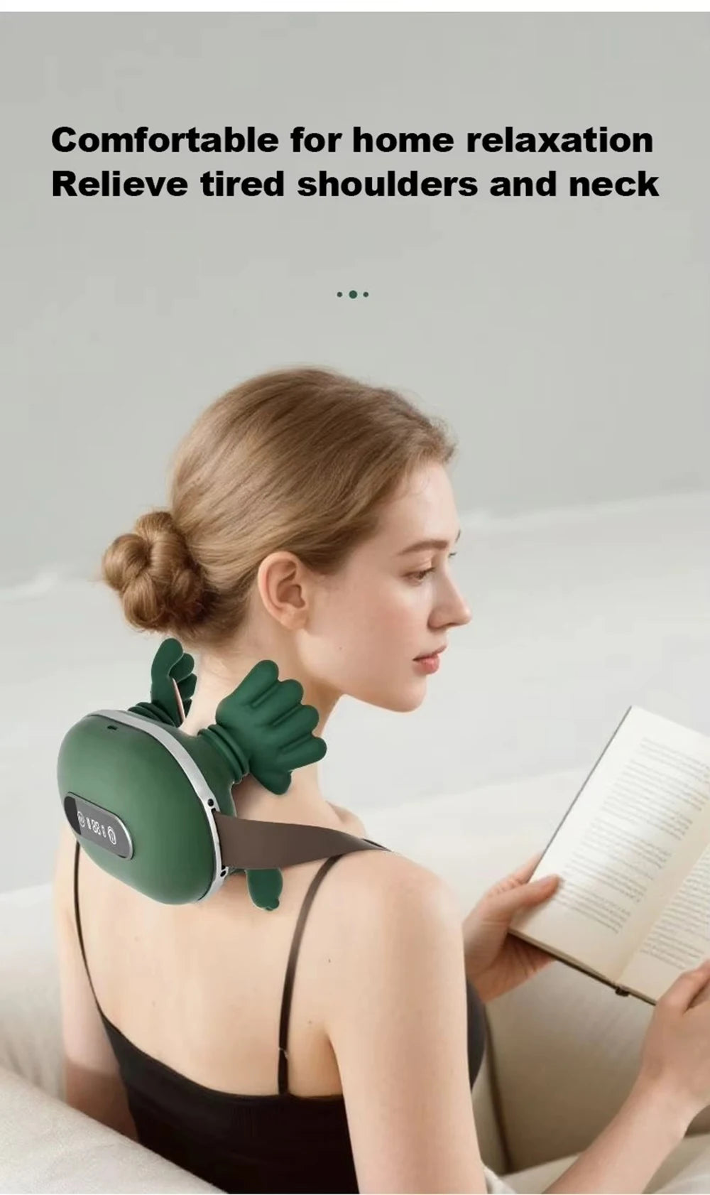 Neck Shoulder Massager Deep Tissue Shiatsu Back Cervical Massage Machine Bionic Fatigue Relief Relax Muscle ﻿3Level ﻿Master Hand