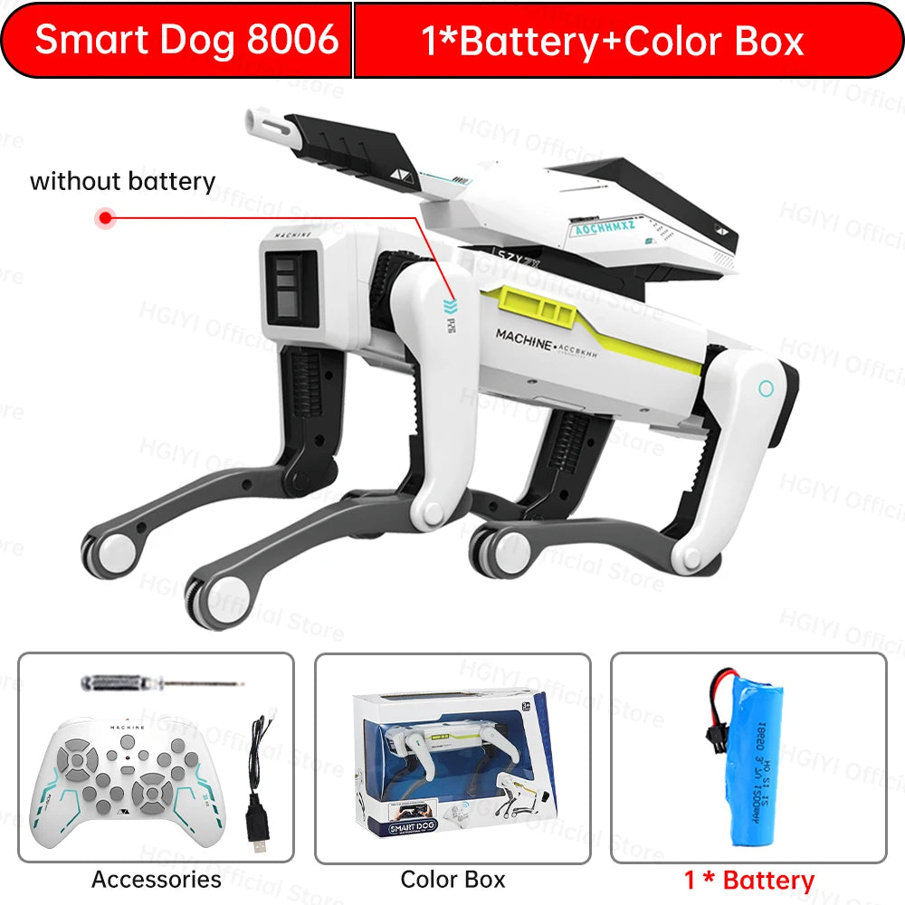 Teeggi Electric RC Intelligent Robot Dog with Clip Multifunction RC Mechanical Dog Educational Toy Bionic Smart Robot Toy Gift
