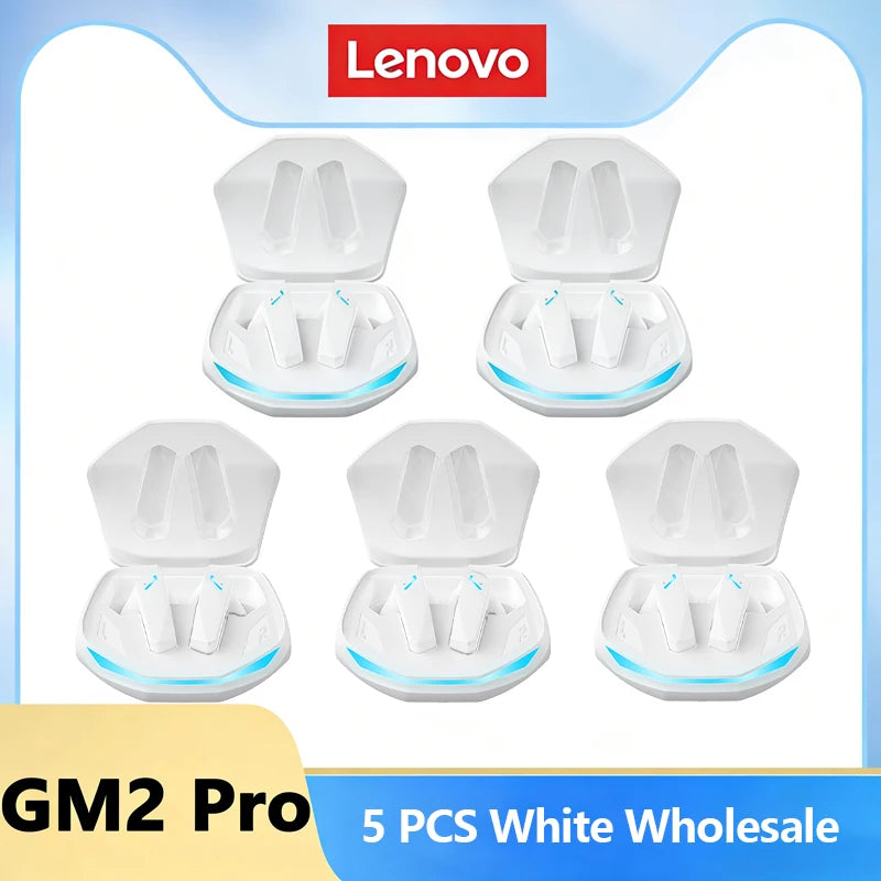 Choice Lenovo GM2 Pro Earphone Bluetooth 5.3 Headphones with Mic 9D Stereo Pro 6 Earbuds Dual Modes Music Game Wireless Headset
