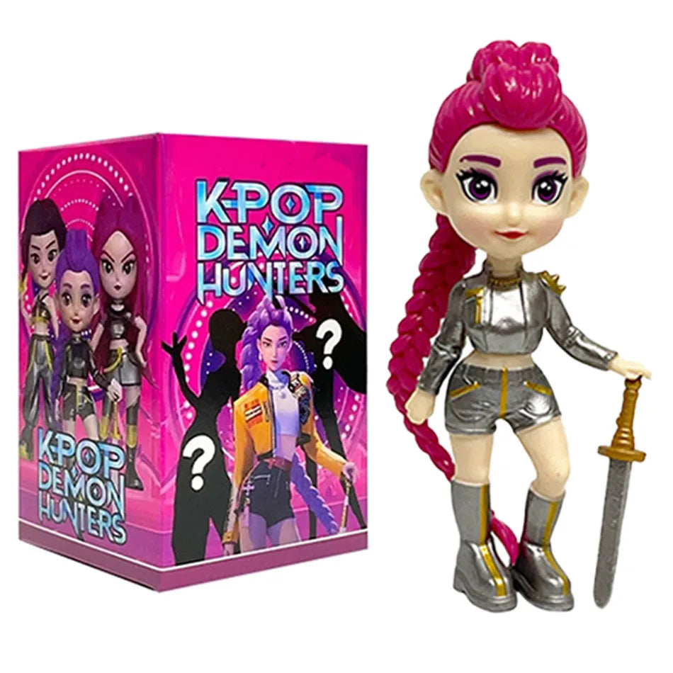 Hot Anime Figure K-pop Demon Hunters with Box Kawaii Boys Girls Gifts For Kids Fans Halloween Christmas Figure Decorative Gifts