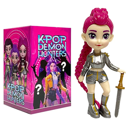 Hot Anime Figure K-pop Demon Hunters with Box Kawaii Boys Girls Gifts For Kids Fans Halloween Christmas Figure Decorative Gifts