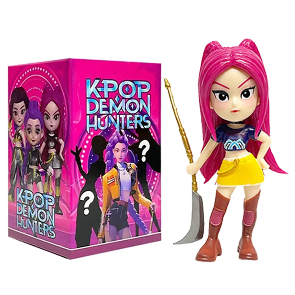 Hot Anime Figure K-pop Demon Hunters with Box Kawaii Boys Girls Gifts For Kids Fans Halloween Christmas Figure Decorative Gifts