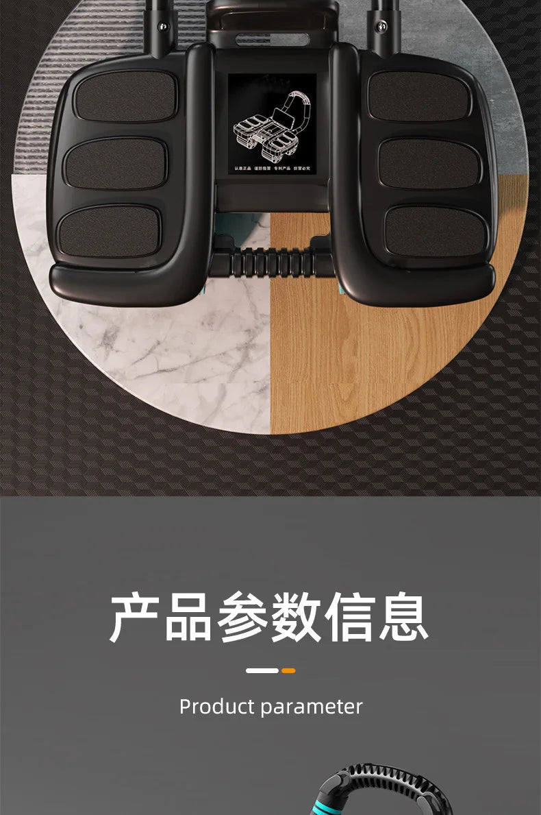 4-Wheel 6-Elbow Abdominal Wheel with Automatic Rebound for Home Plank, Abdominal Curl Training Device